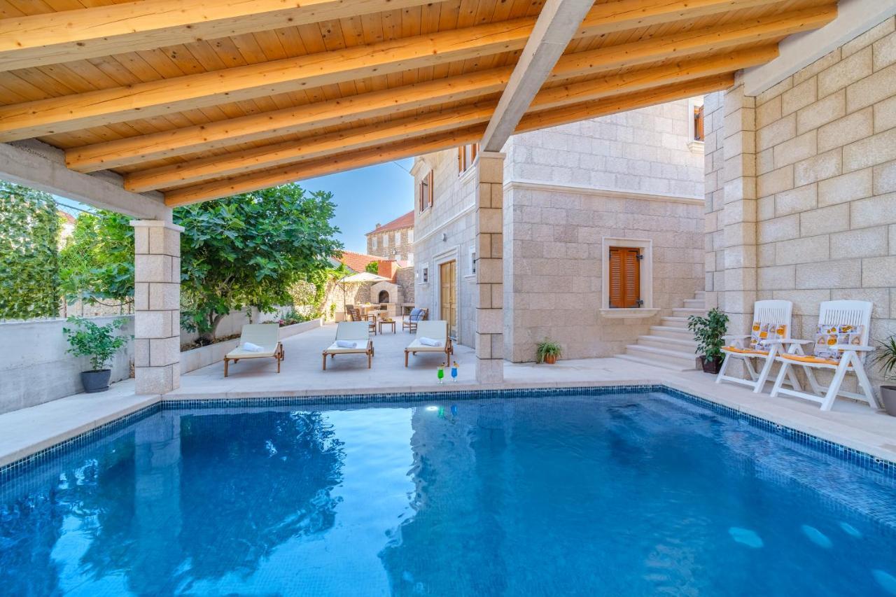 Luxury Stone Villa Nevija 2022 Private Villa Milna  Luaran gambar